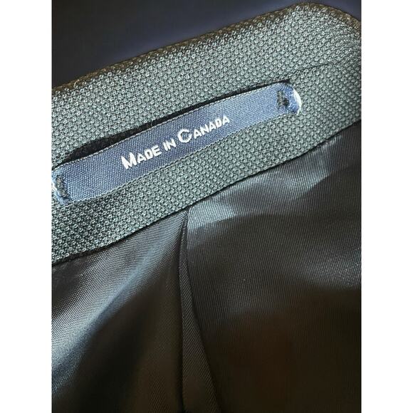 Chaps Ralph Lauren Blazer 46L Navy Wool Cashmere Preppy Old Money Made in Canada - Picture 3 of 9